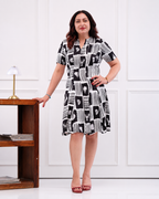 Rebecca - Women's Ocean Block Dress