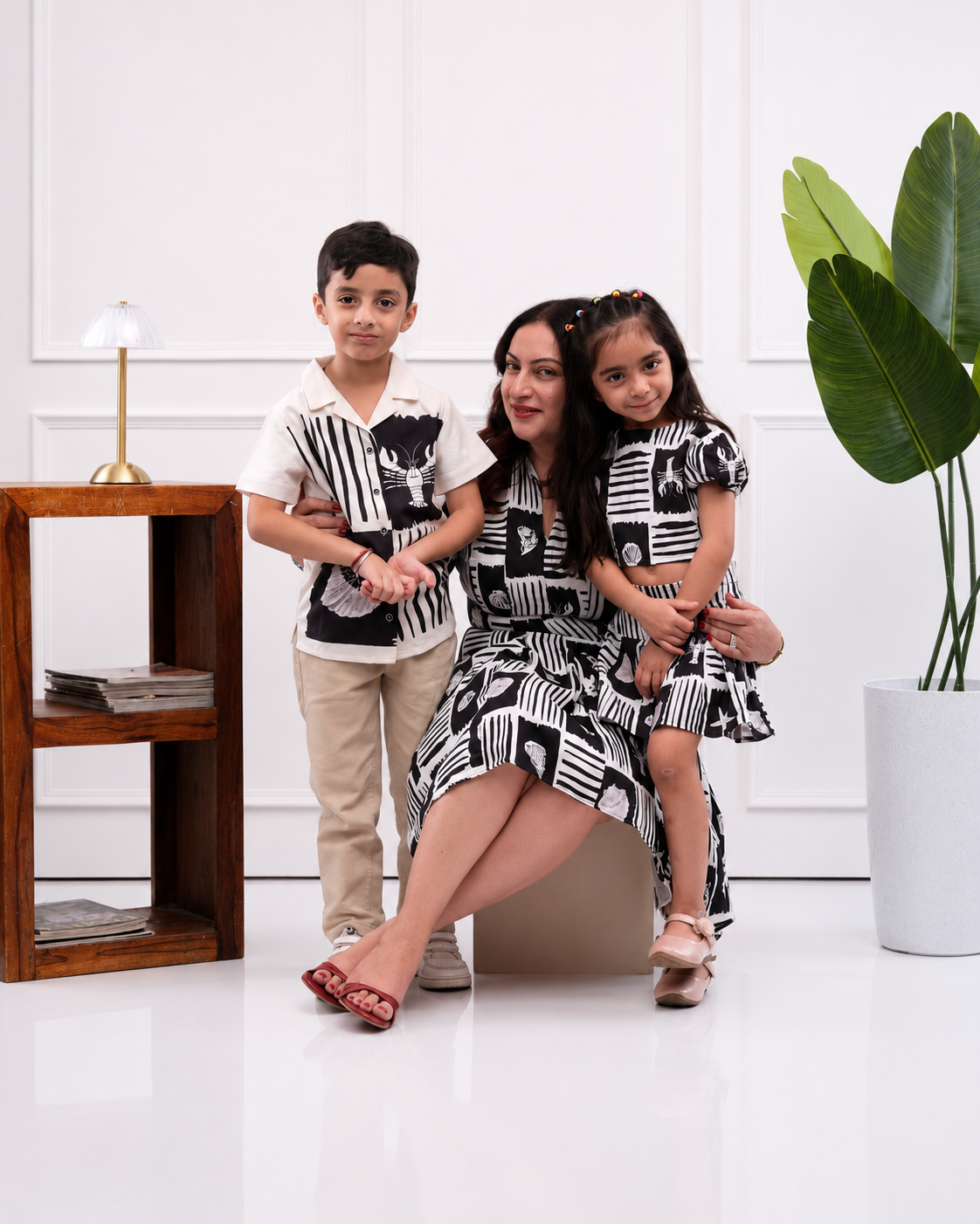 Rebecca & Maxim Ocean Block Print Combo