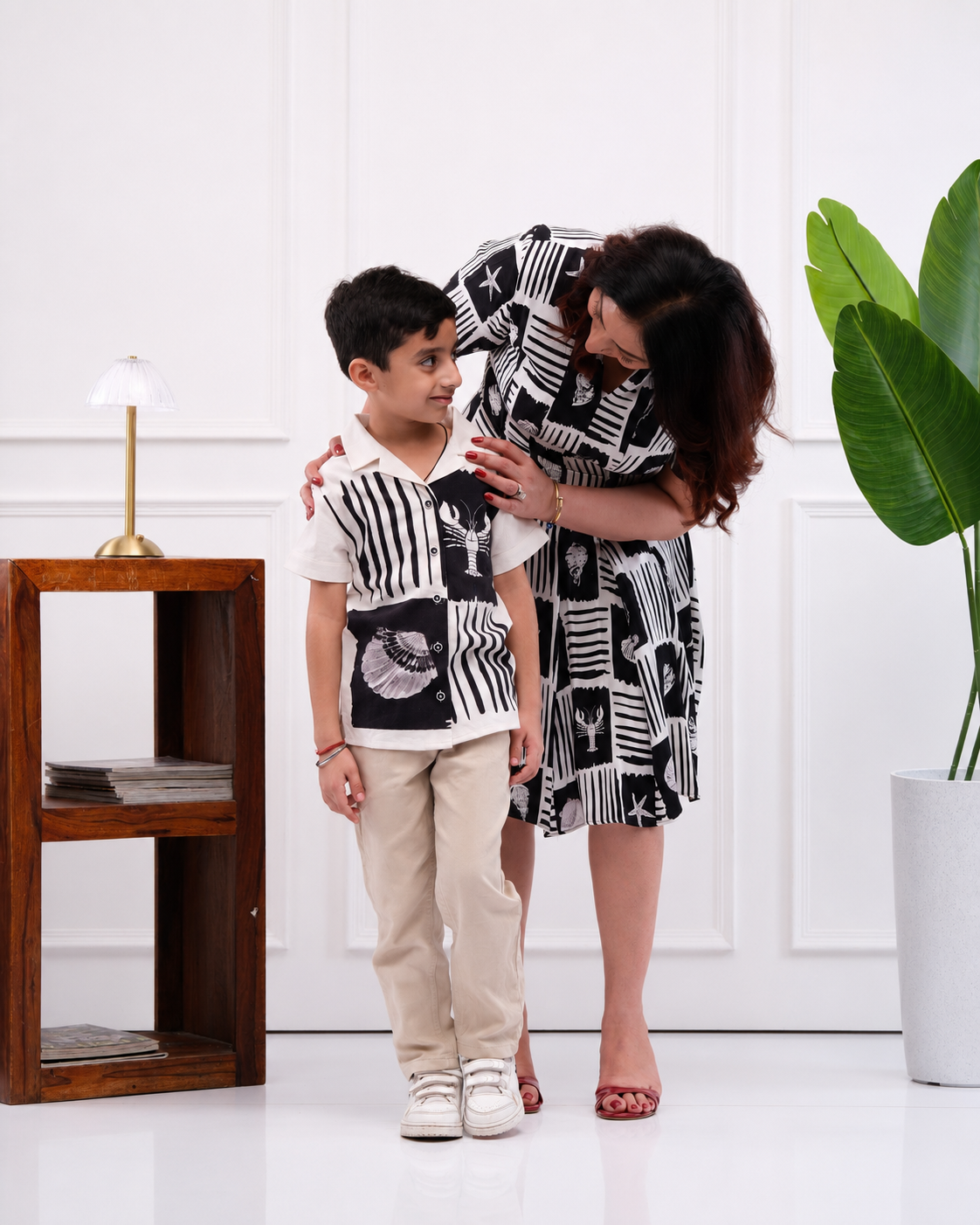 Rebecca & Maxim Ocean Block Print Combo