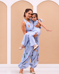 Wildflower Lane & Daisy - Blue Striped Mother Daughter Combo