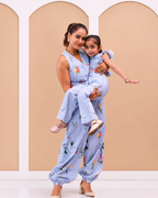 Wildflower Lane & Daisy - Blue Striped Mother Daughter Combo