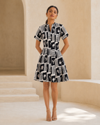 Rebecca - Women's Ocean Block Dress