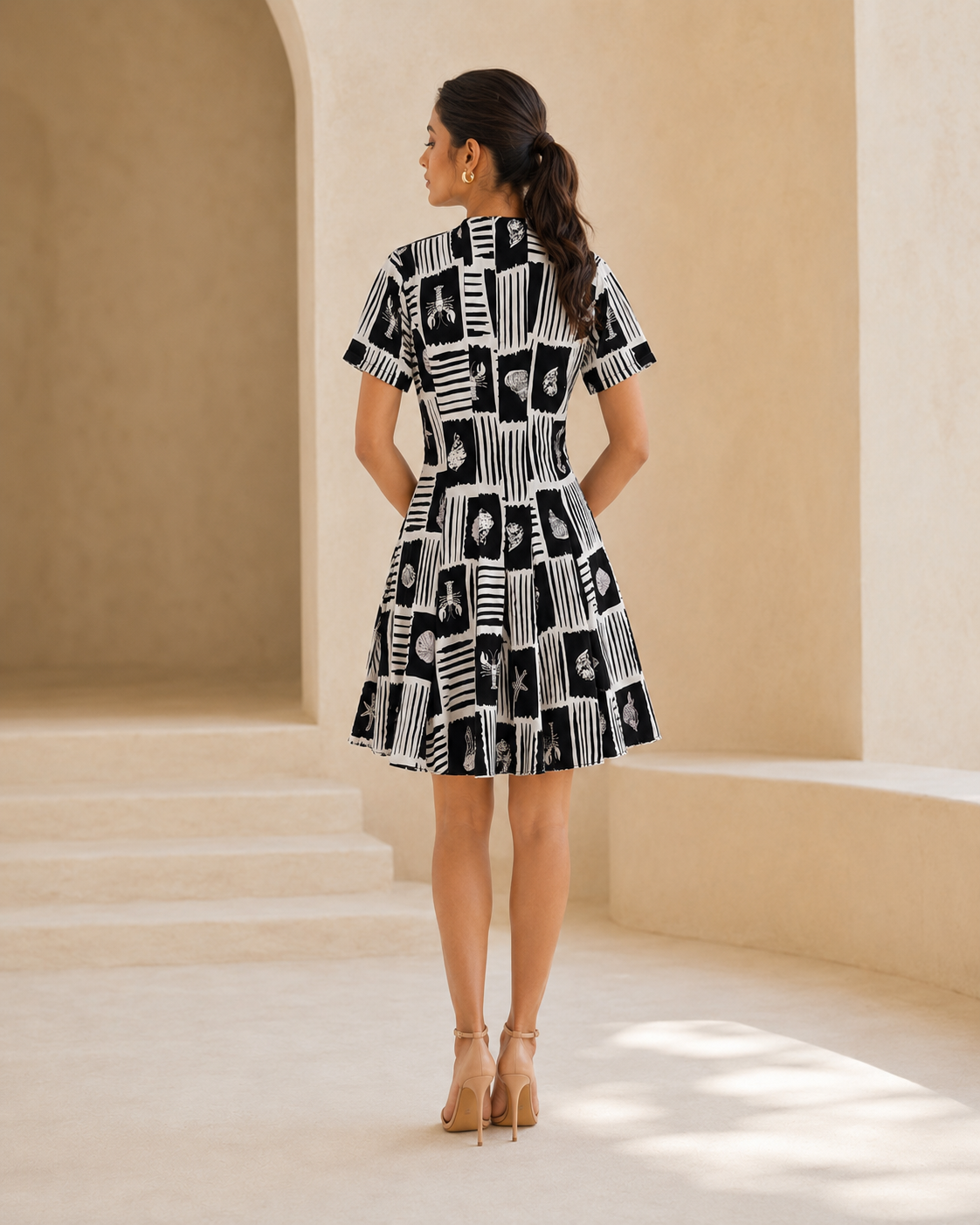 Rebecca - Women's Ocean Block Dress