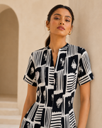 Rebecca - Women's Ocean Block Dress