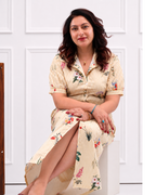 Mole's Meadow - Women's Yellow Striped Shirt and Pencil Skirt Cord