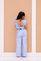 Daisy - Girls's Blue Striped Jumpsuit