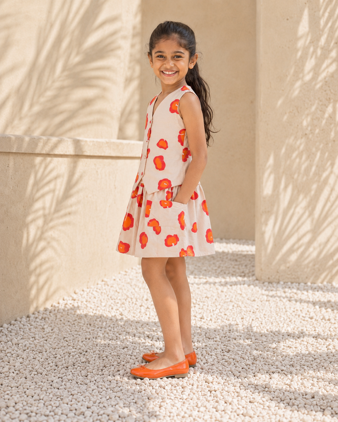 Mary - Secret Garden Girls's Top & Skirt Set