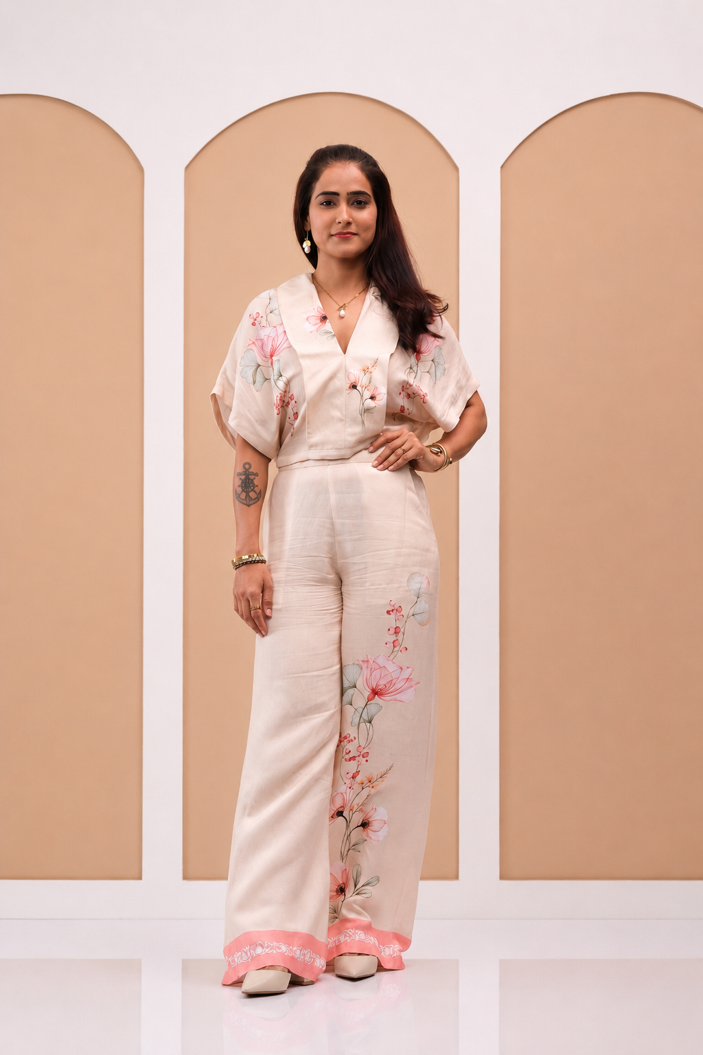 Vianne - Women's Floral Cord set