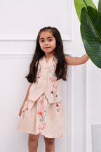 Sophie - Girls's Floral WaistCoat & Balloon Skirt