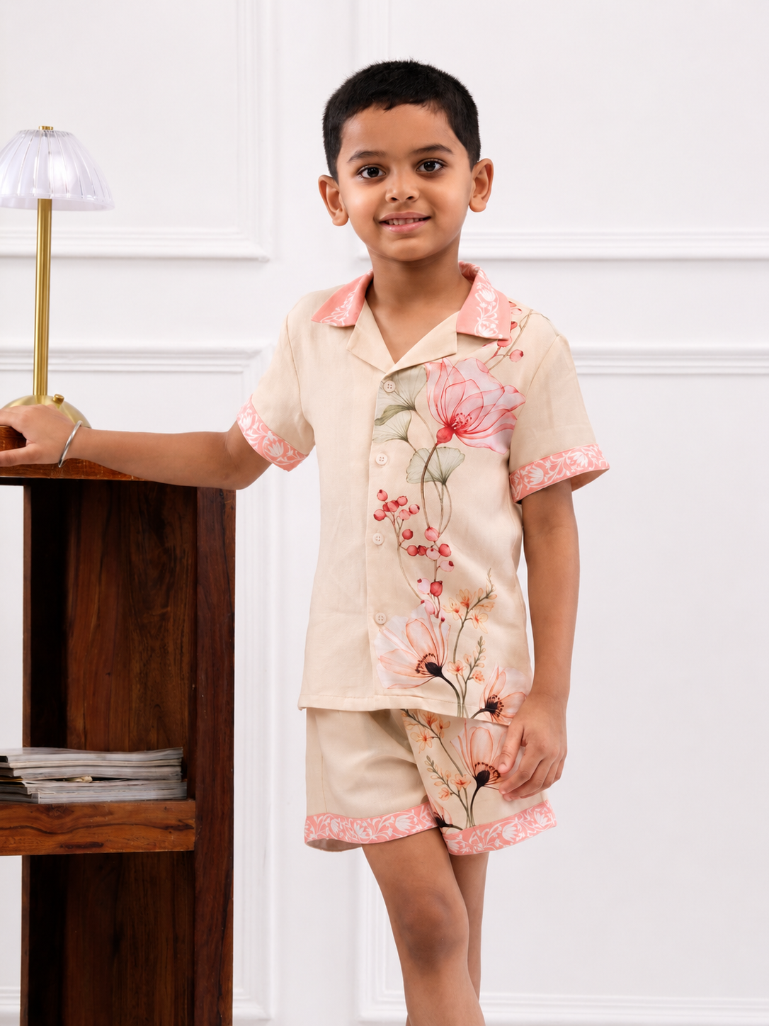 Antoine - Boy's Floral Shirt & Shorts