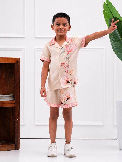 Antoine - Boy's Floral Shirt & Shorts