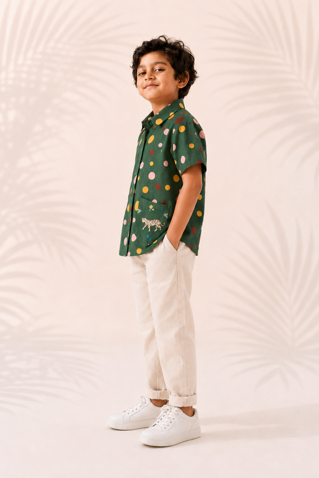 Mowgli - Boy's Green Shirt