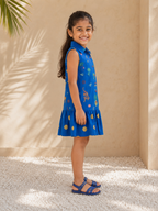 Brydon - Girls's Jungle Shirt Dress (Blue)