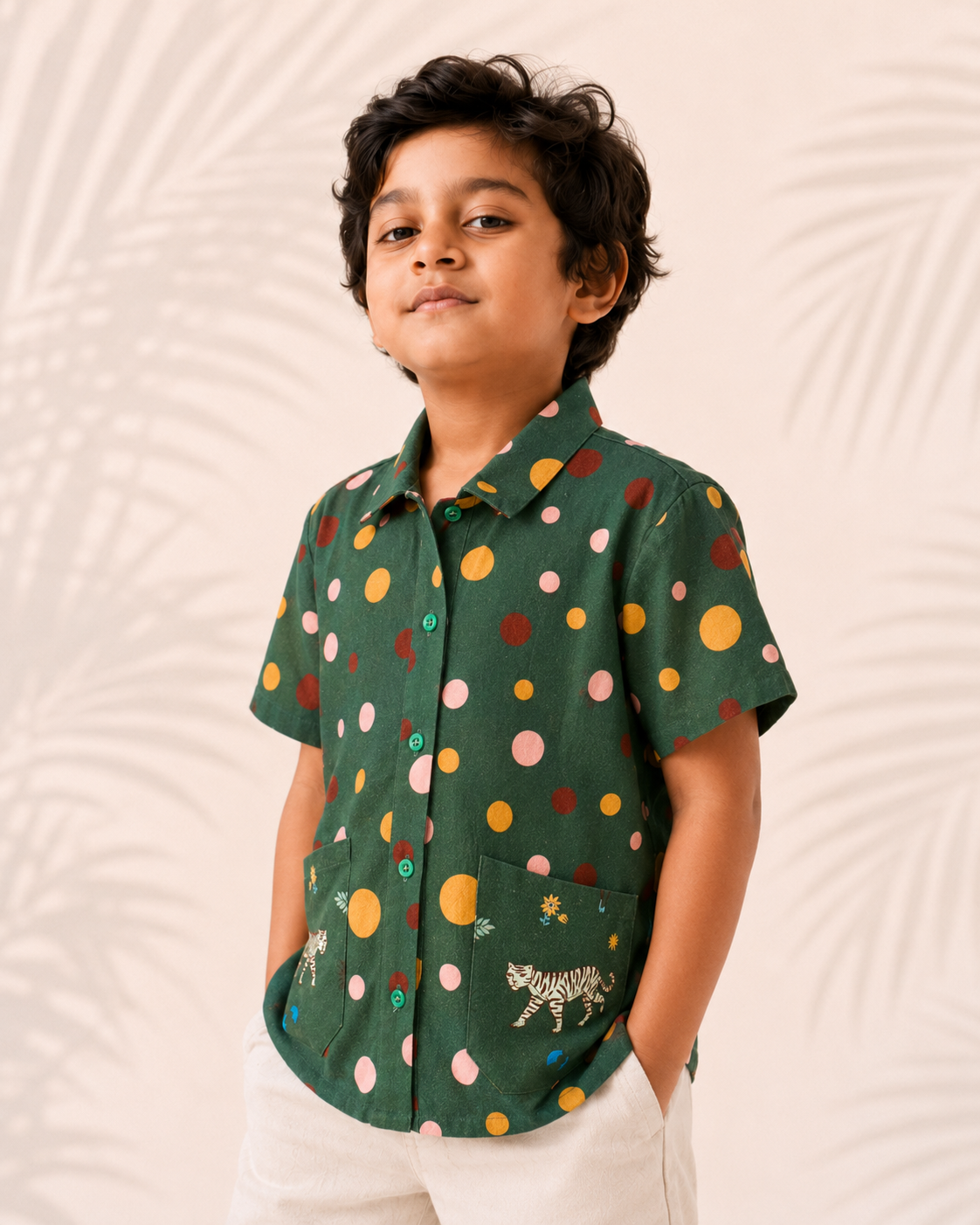 Mowgli - Boy's Green Shirt
