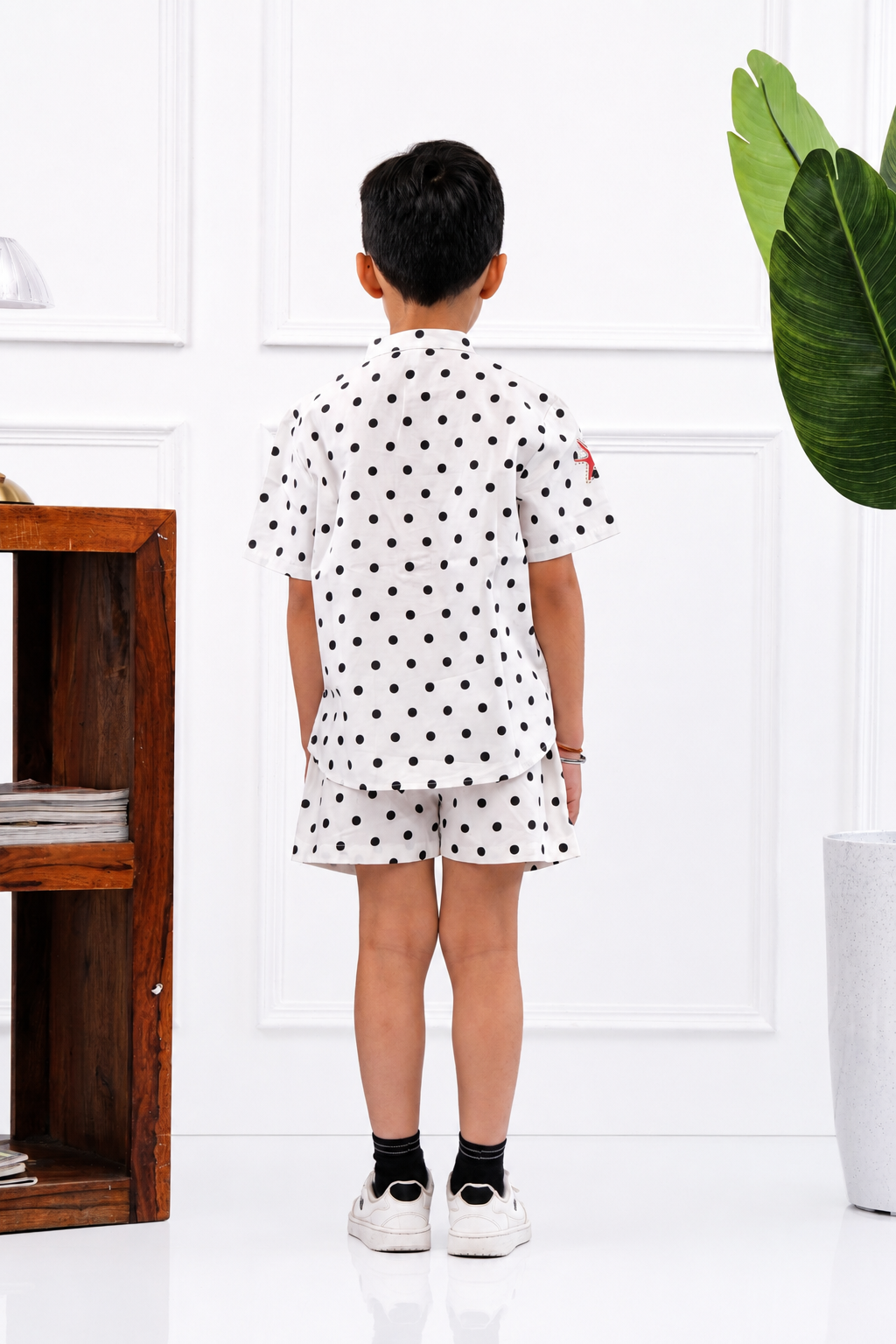 John - Boy's Polka Kurta Shirt & Shorts