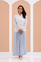 Rosalind - Women's Collared Shirt & Flared Skirt