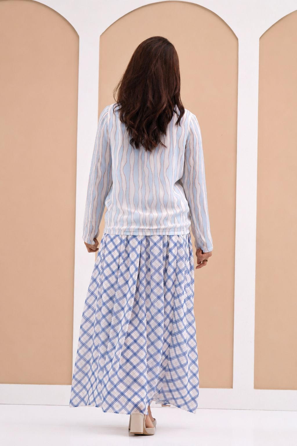 Rosalind - Women's Collared Shirt & Flared Skirt