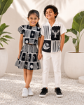 Sibling Ocean Block Print Combo