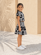 Beatrice - Girls's Ocean Block Top & Skirt