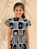 Beatrice - Girls's Ocean Block Top & Skirt