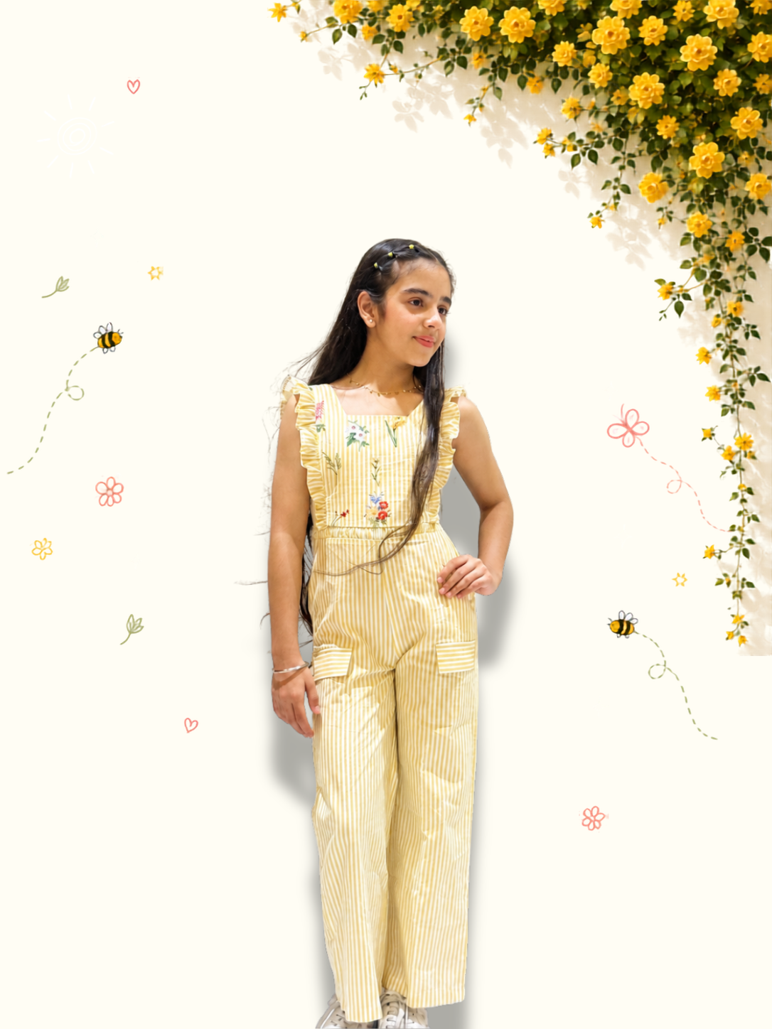 Daisy - Girls's Striped Jumpsuit