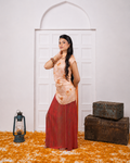 Shagun - Women's Knee Length Slit Dress