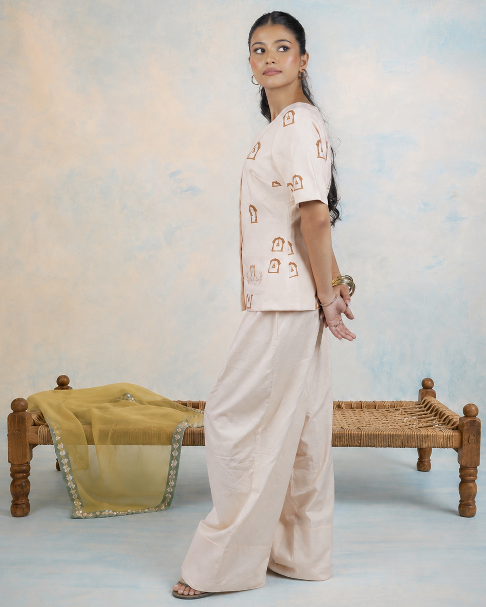 Aangan - Women's temple Inspired Co-ord Set